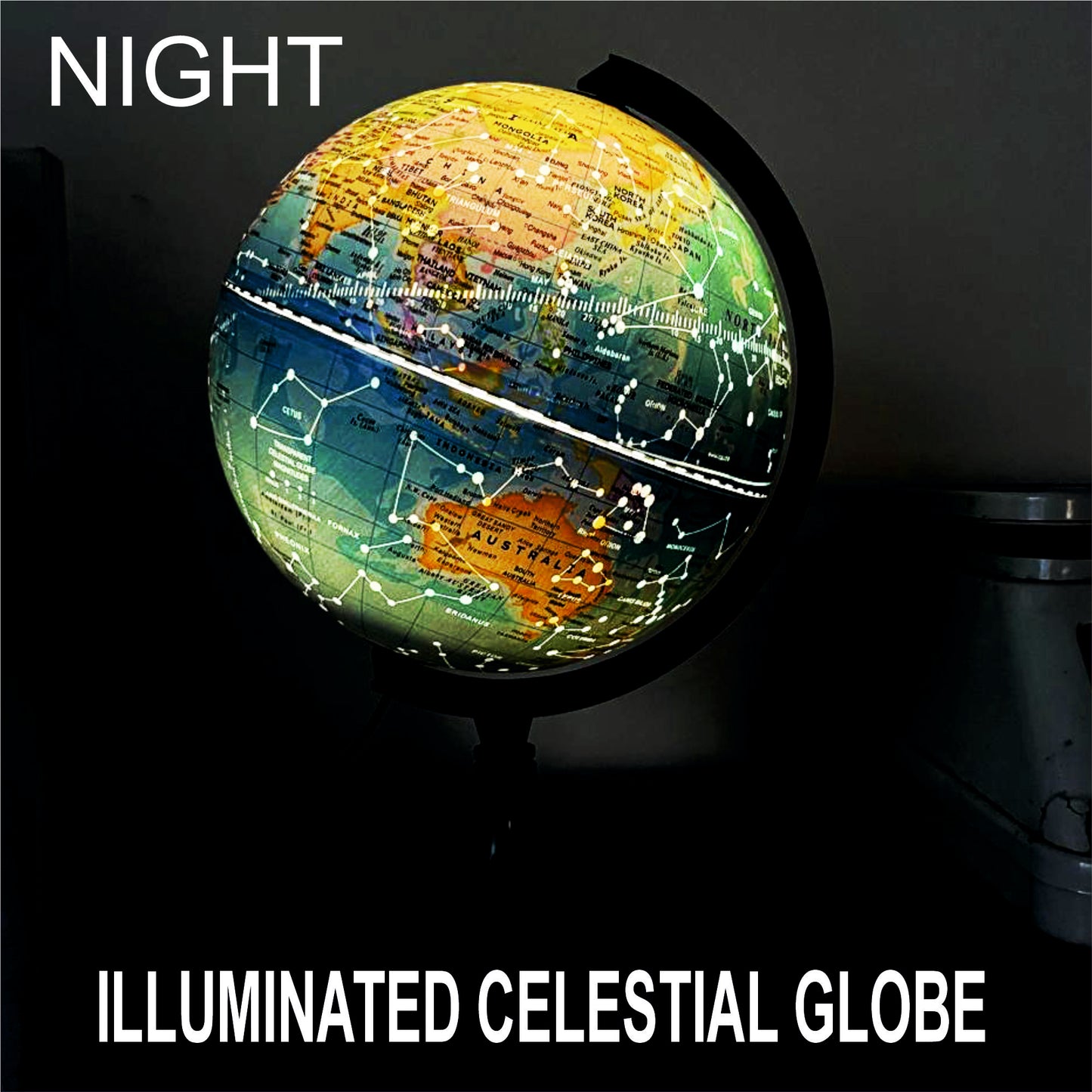 GLOBE DADDY Educational World Globe With Led Light for Home Décor, Office Décor, Gift Item.
