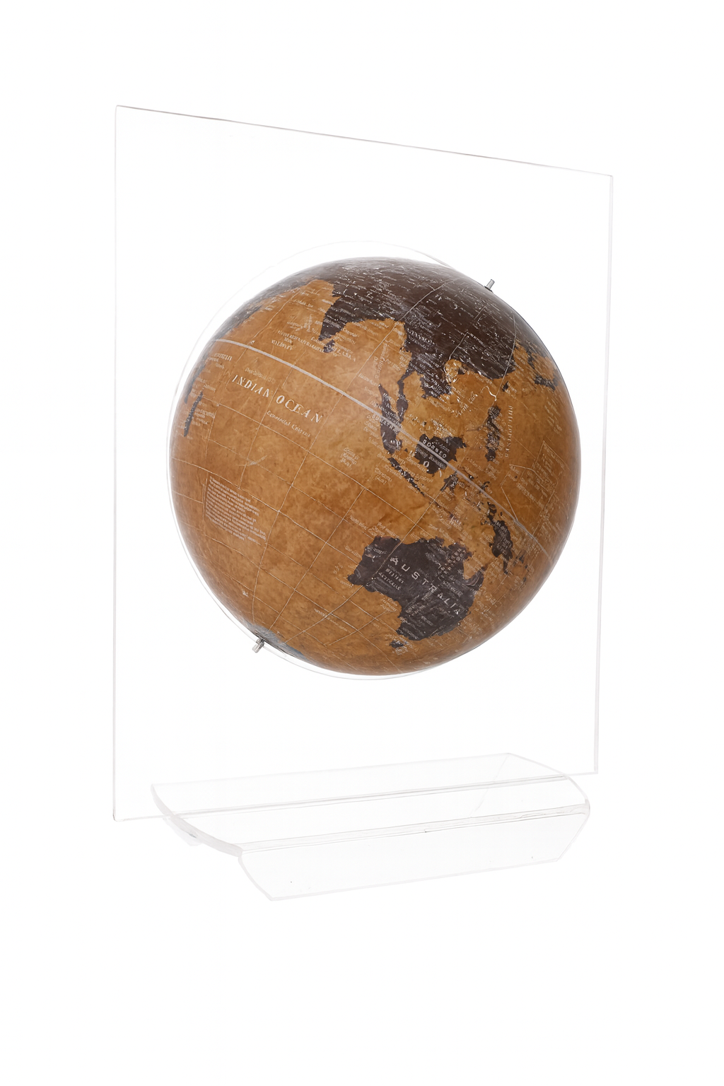 12 Inch Rotating World Globe with Acrylic Arc Base