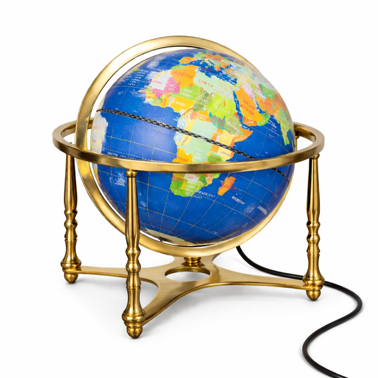 Illuminated World Globe with Gold Metal Stand with LED Light – Premium Desk & Home Décor
