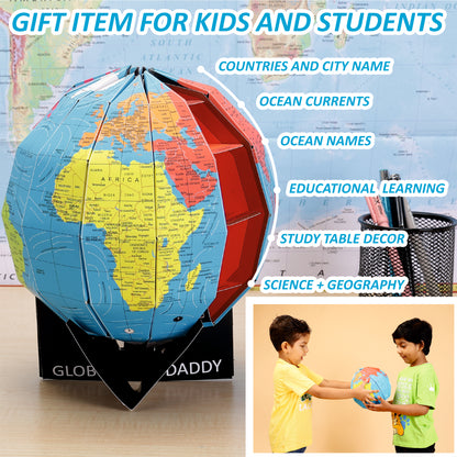 World Globe Kit with Earth Core Layers Geography Model for Students Ages 3-15