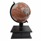 Brown 8 inch Home Decor Rotating World Globe with Wooden Stand