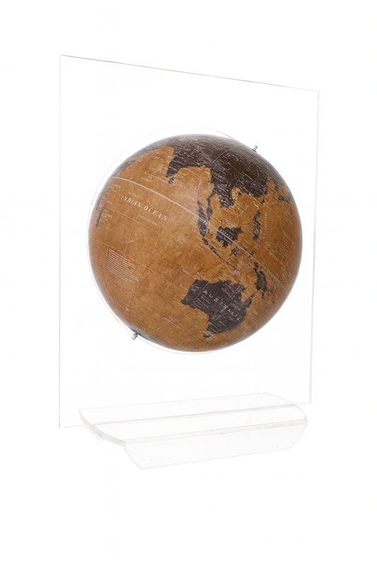 12 Inch Rotating World Globe with Acrylic Arc Base