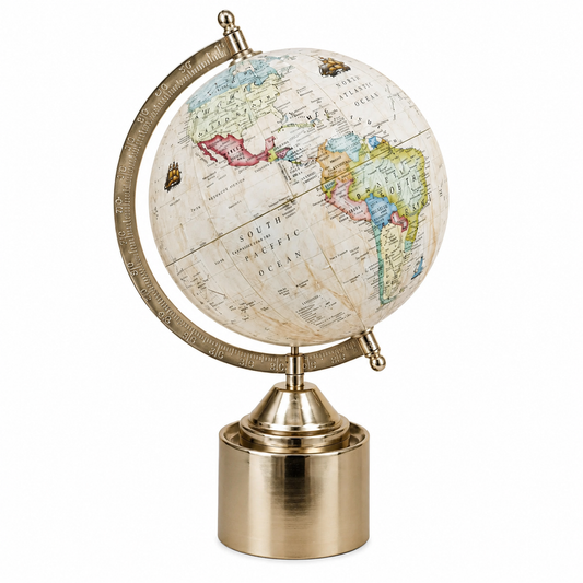 Elegant Metal Base World Globe for Home & Office