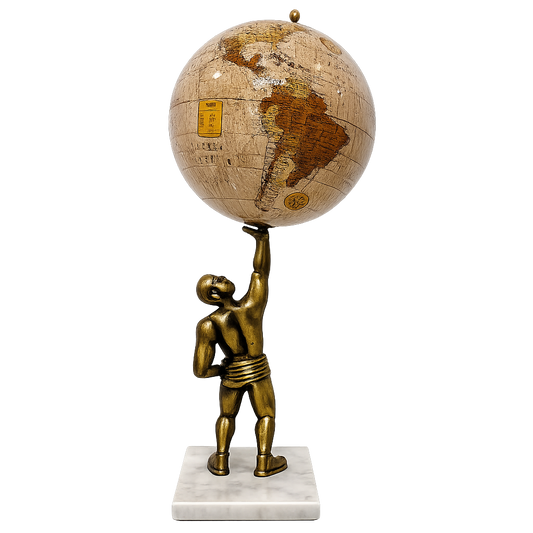 Multicolor 8 inch Home Decor Rotating World Globe with Aluminium Stand