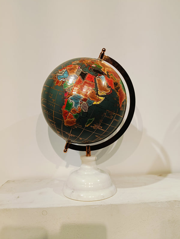 GLOBE DADDY, 8 inch Diameter, Decorative Globe with Marble Base for Home Decor,Office Table, Showpiece and Gifting