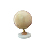 Cream & multicolour  8 inch Home Decor Rotating World Globe with Marble and Wooden Stand